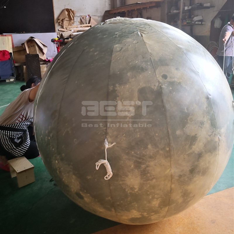 Decoration Used Giant Advertising Inflatable Moon Model With Led Light Large Inflatable Moon Balloon