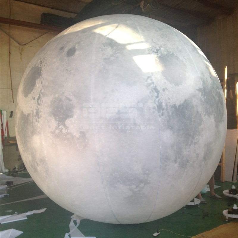 Giant Advertising Decoration Inflatable Moon Model Large Inflatable Moon Planet Balloon with Led Light