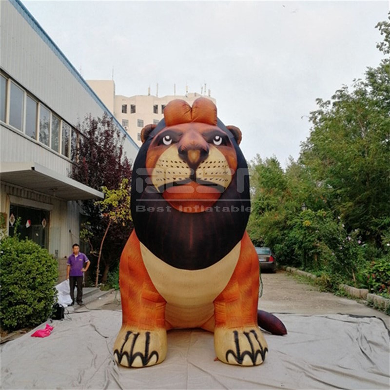 Zoo Inflatable Animal Product Model Vividly Giant Inflatable Lion For Advertising Balloon