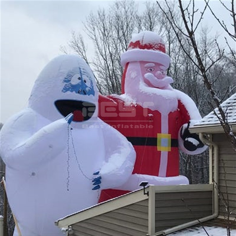 Customized inflatable lovely Wendigo mascot inflatable bouncer with LED ligfht for Christmas decor or sale