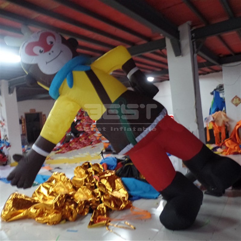 Cartoon style decoration inflatable Monkey king,bespoke size events inflatable Journey to the West character