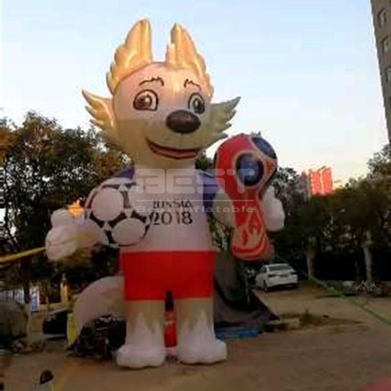 Inflatable 2018 Russia Football Mascot Inflatable Cartoon Balloon Inflatable Soccer Model For Outdoor Advertising