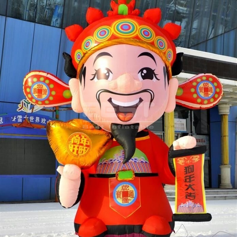 Newest Fashion New Year's Inflatable God of Wealth Holiday Inflatables