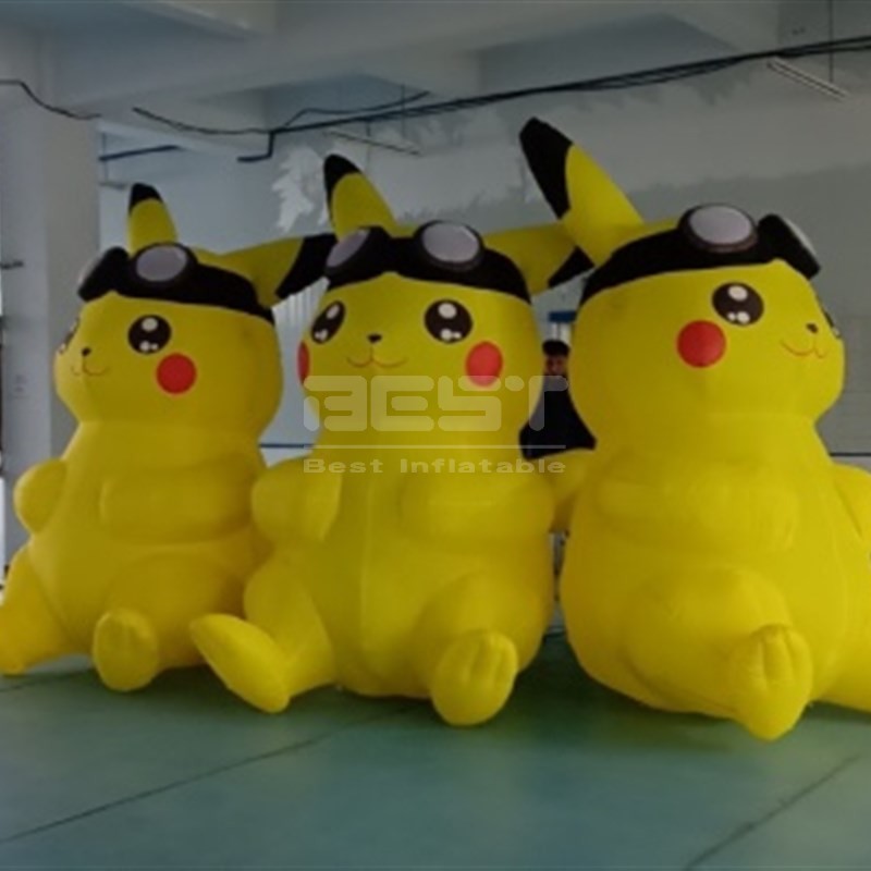 Moving parade mascot suits cartoon character inflatable pikachu mascot for adults