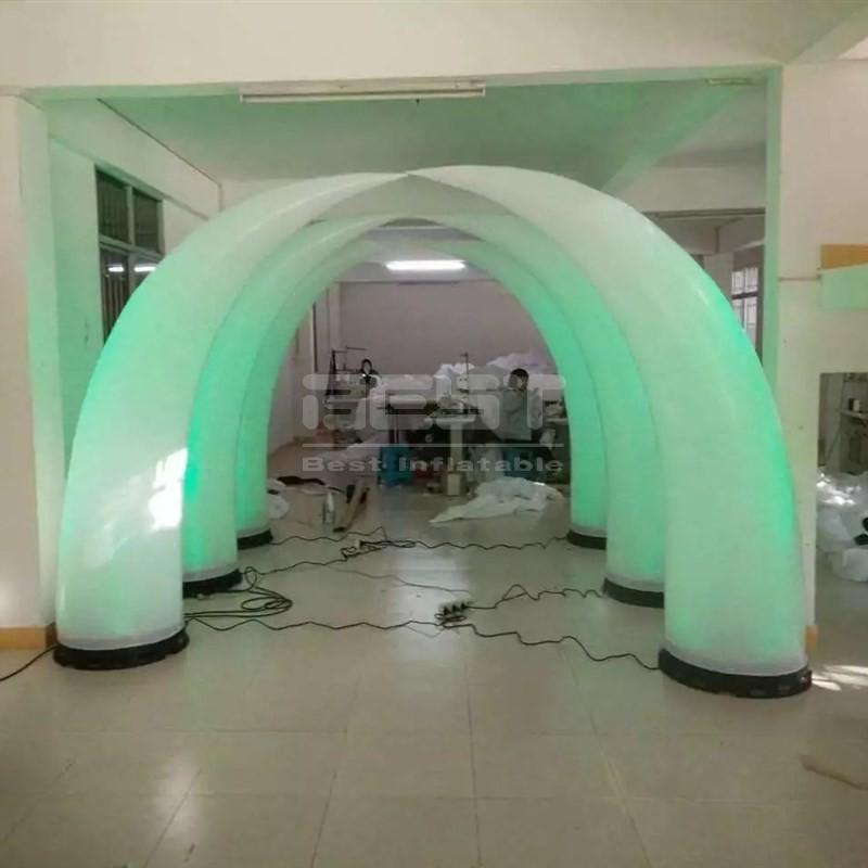 inflatable stand up flash pillar Decorative Led Tusk blow up ivory inflatable light cone