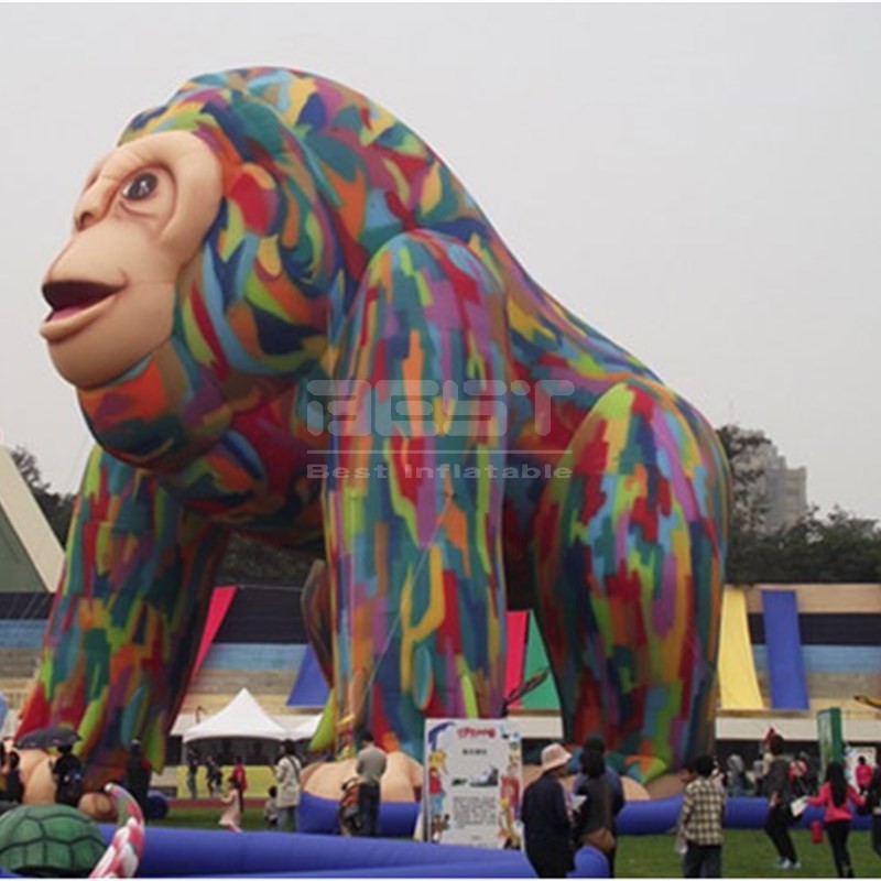 Sports Gorilla Inflatable Cartoon Customized Giant Monkey Animal Inflatable Decoration Inflatable Monkey