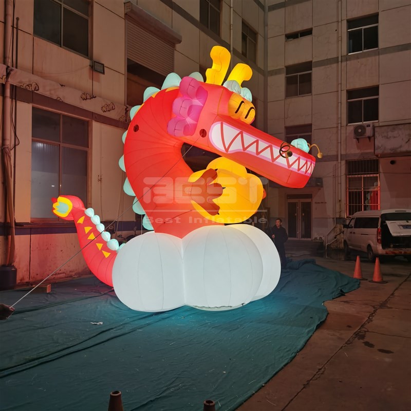 Customized Inflatable Dragon Animal Model Chinese Traditional Inflatable Dragon For Outdoor Advertising