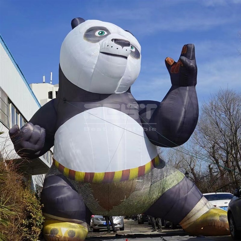 Inflatable Cartoon Characters Advertising Inflatable Kung Fu Panda Cartoon Inflatable For Decoration