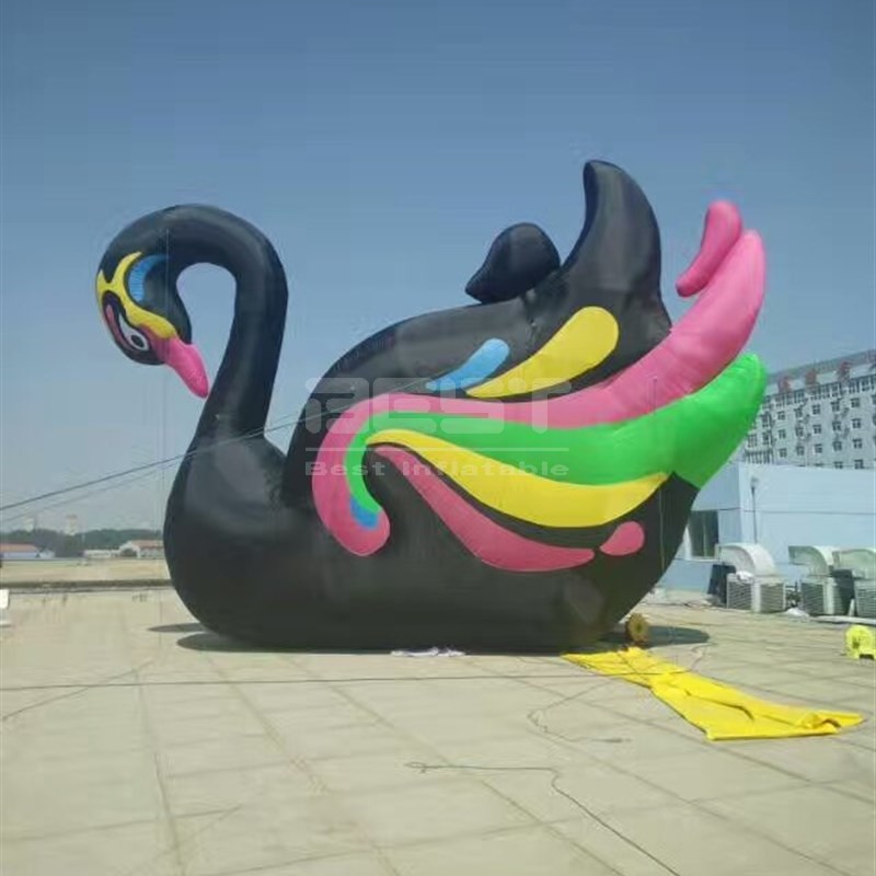 Giant Inflatable Black Goose Swan for Outdoor Advertising Free Air Shipping to Your Doorstep