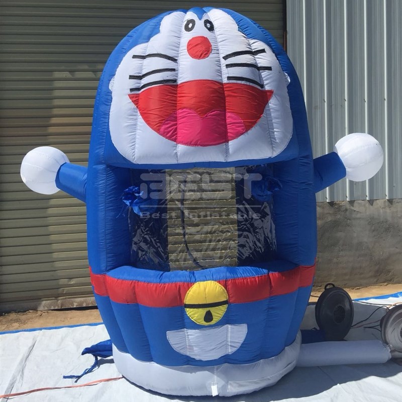 Customized Inflatable Cartoon Cash Money Catching Machine Grab Booth For Sale