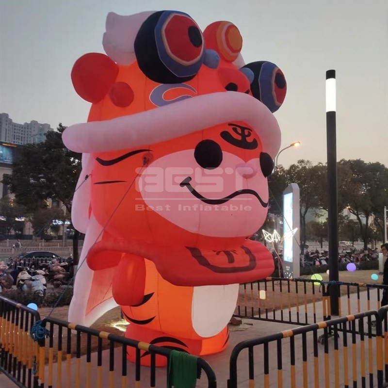 Hot Sales Events Decoration Inflatable Model Tiger Character Cartoon Balloon For Events Decoration