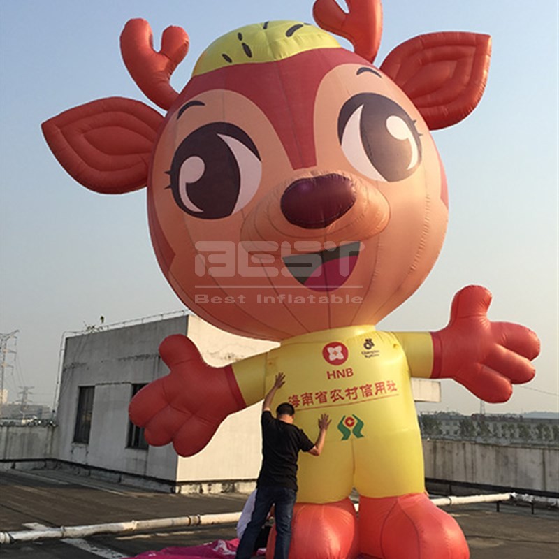 Hot sale advertising cartoon Inflatable characters customized animal cartoon deer