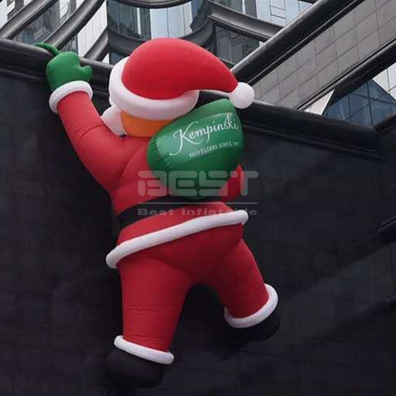 Custom Inflatable Climbing Santa Claus Inflatable Santa Claus Doll Inflatable Christmas model decoration