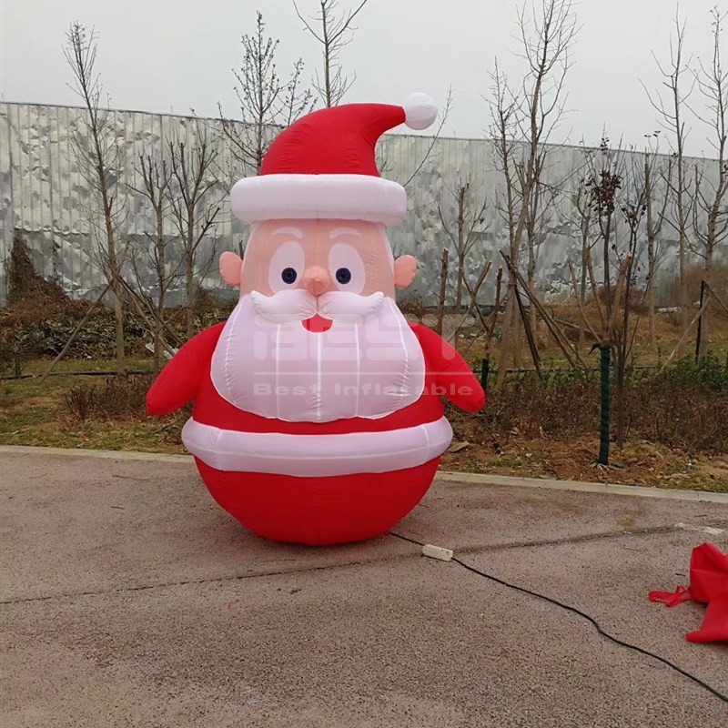 Inflatable fat Santa tumbler interactive toy Inflatable Christmas decorations for indoor and outdoor event
