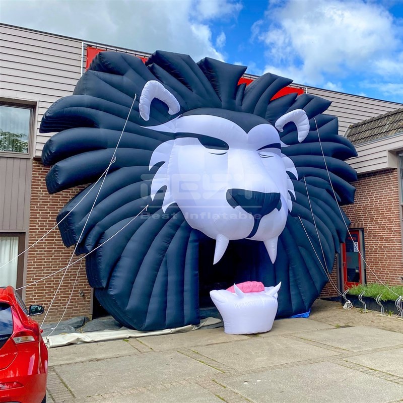 Event Advertising Inflatable Lion Customized Giant Promotional Lion Head Inflatable For Player Appearance