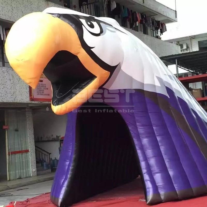 New Arrival Inflatable Football Sport Tunnel Inflatable Mascot Tunnel Inflatable Eagle Head Tunnel