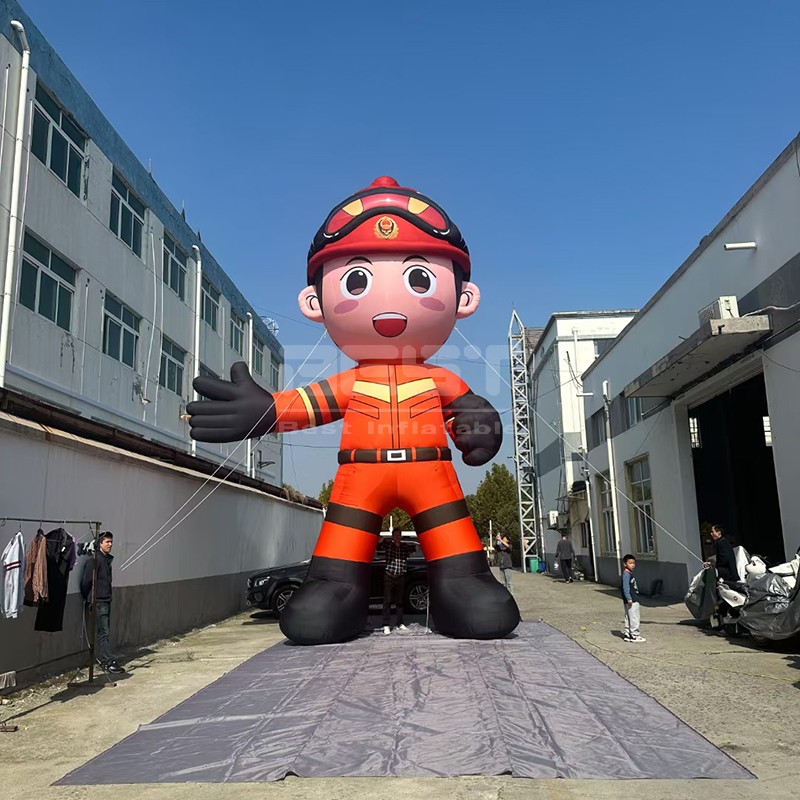 Firefighter Customize Huged Inflatable Costume for Propagandizes Promotion,Custom giant cartoon firefighter inflatable fireman