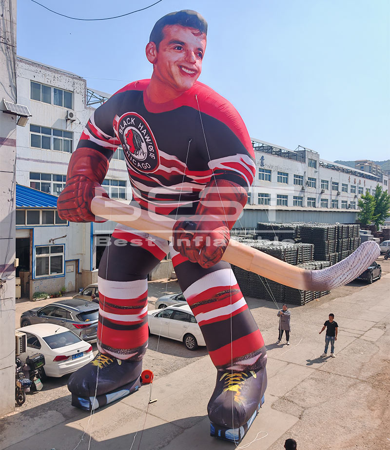 10M Customizable Inflatable Hockey Player for Hockey Tournament Sports Inflatable Characters Outdoor Games And Activities
