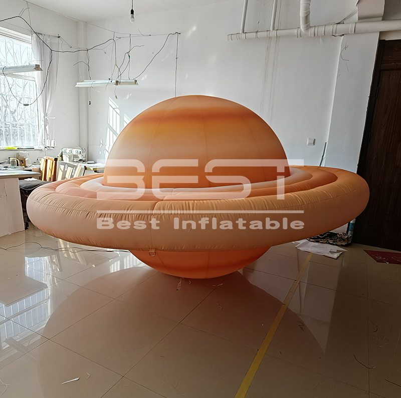 Giant Inflated Solar System Saturn Balloon Decorative Accessory Inflatable Saturn for Educational Astronomy Playset