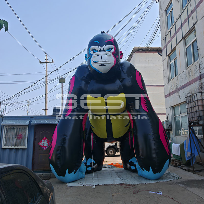 PVC giant inflatable Black Gorilla for outdoor advertising