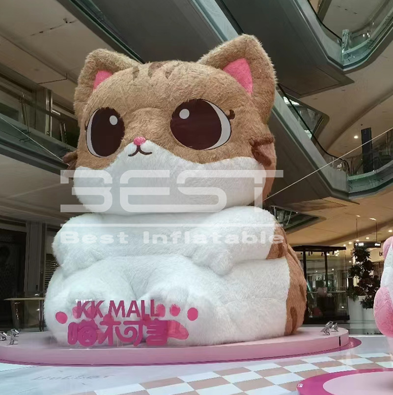 Inflatable Cartoon Cat Mascot  blown up  Kitten